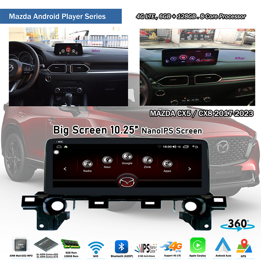 Dynavin 10.25 inch MAZDA CX 5 & CX 8 OEM Android System Screen - Dynavin  Malaysia